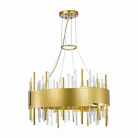 Люстра подвесная Олвера (Olvera) SL1633.203.12 ST-Luce прозрачная матовая золото на 12 ламп, основание матовое золото в стиле современный Люстра подвесная Олвера (Olvera) SL1633.203.12 ST-Luce прозрачная матовая золото на 12 ламп, основание матовое золото в стиле современный